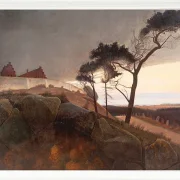 Laurits Andersen Ring – Efter solnedgang 1899 | Indrammet giclée-kunsttryk