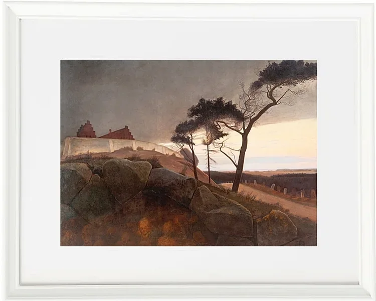 Laurits Andersen Ring – Efter solnedgang 1899 | Indrammet giclée-kunsttryk