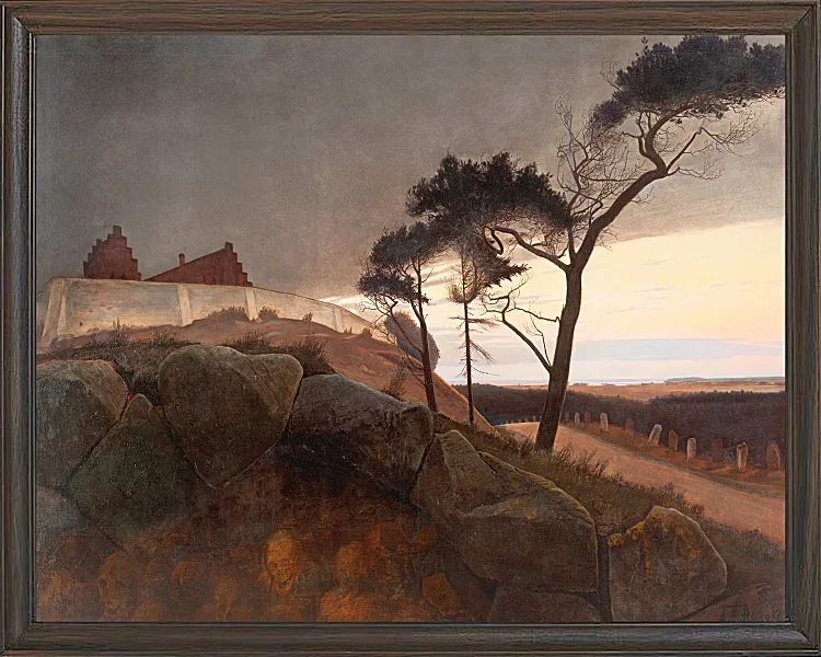 Laurits Andersen Ring – Efter solnedgang 1899 | Indrammet giclée-kunsttryk