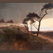 Laurits Andersen Ring – Efter solnedgang 1899 | Indrammet giclée-kunsttryk