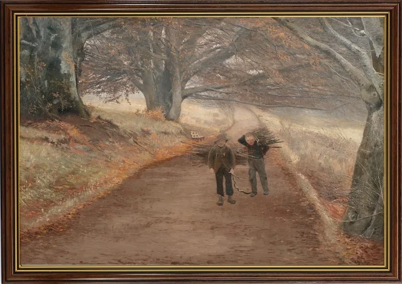 Laurits Andersen Ring | Gangsti ved Herlufsholm, Sjælland - 1890 | Indrammet kunsttryk | Realisme