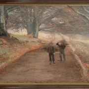 Laurits Andersen Ring | Gangsti ved Herlufsholm, Sjælland - 1890 | Indrammet kunsttryk | Realisme