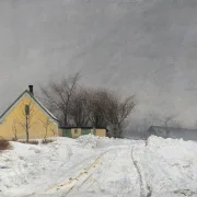 Laurits Andersen Ring – Tåget vinterdag 1910 | Indrammet giclée-kunsttryk
