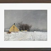 Laurits Andersen Ring – Tåget vinterdag 1910 | Indrammet giclée-kunsttryk