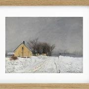 Laurits Andersen Ring – Tåget vinterdag 1910 | Indrammet giclée-kunsttryk