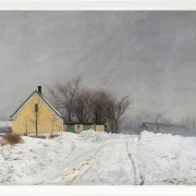 Laurits Andersen Ring – Tåget vinterdag 1910 | Indrammet giclée-kunsttryk