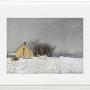 Laurits Andersen Ring – Tåget vinterdag 1910 | Indrammet giclée-kunsttryk