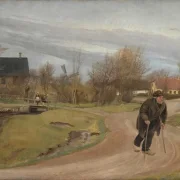 Laurits Andersen Ring | Forår i Hals, Jylland – 1892 | Indrammet kunsttryk | Realisme