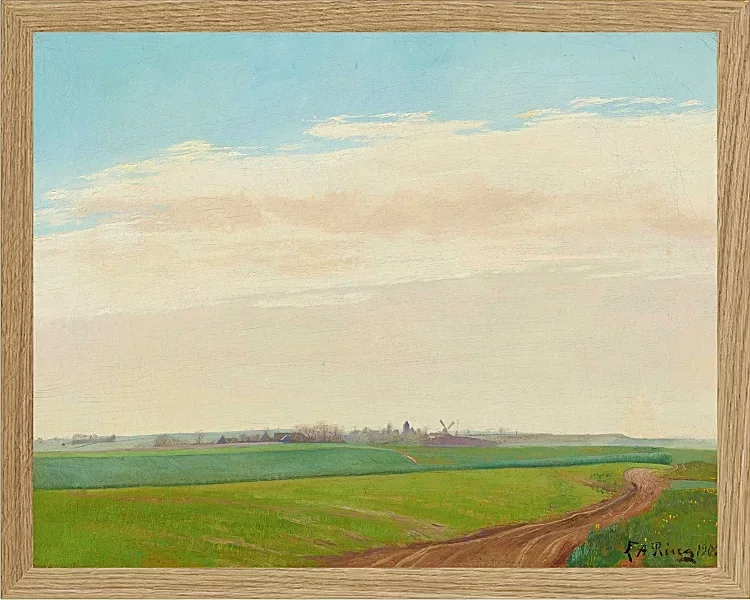 Laurits Andersen Ring – Sommerlandschaft, Baldersbrønde 1900 | Giclée Kunstdruck gerahmt