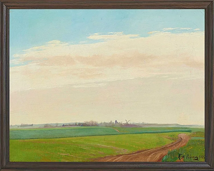 Laurits Andersen Ring – Sommerlandschaft, Baldersbrønde 1900 | Giclée Kunstdruck gerahmt
