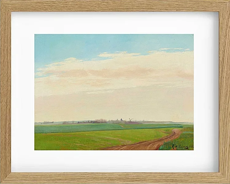Laurits Andersen Ring – Sommerlandschaft, Baldersbrønde 1900 | Giclée Kunstdruck gerahmt