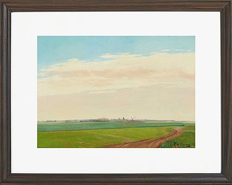 Laurits Andersen Ring – Sommerlandschaft, Baldersbrønde 1900 | Giclée Kunstdruck gerahmt