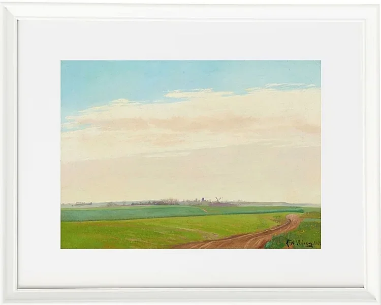 Laurits Andersen Ring – Sommerlandschaft, Baldersbrønde 1900 | Giclée Kunstdruck gerahmt