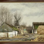 Laurits Andersen Ring | Gade i Fløng - 1911 | Indrammet kunsttryk | Realisme