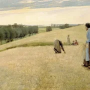 Laurits Andersen Ring | Aksplukkere – 1887 | Indrammet kunsttryk | Realisme