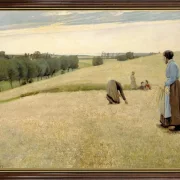 Laurits Andersen Ring | Aksplukkere – 1887 | Indrammet kunsttryk | Realisme