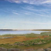 Laurits Andersen Ring | Fjorden ved Karrebæksminde, Sjælland – 1910 | Indrammet kunsttryk | Realisme