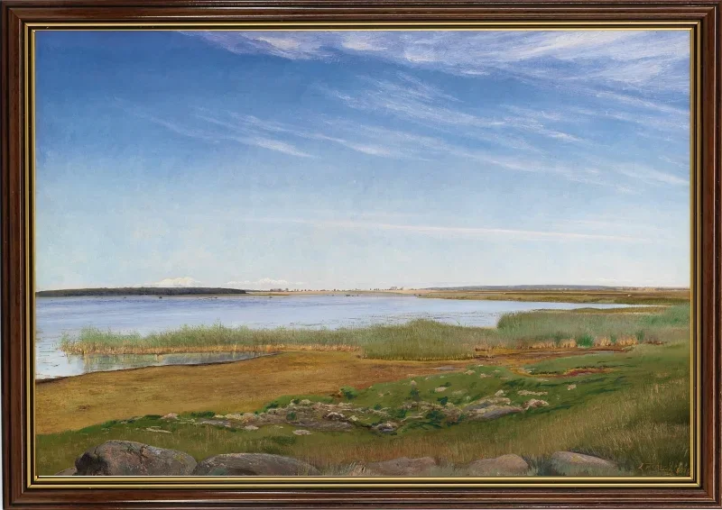 Laurits Andersen Ring | Fjorden ved Karrebæksminde, Sjælland – 1910 | Indrammet kunsttryk | Realisme