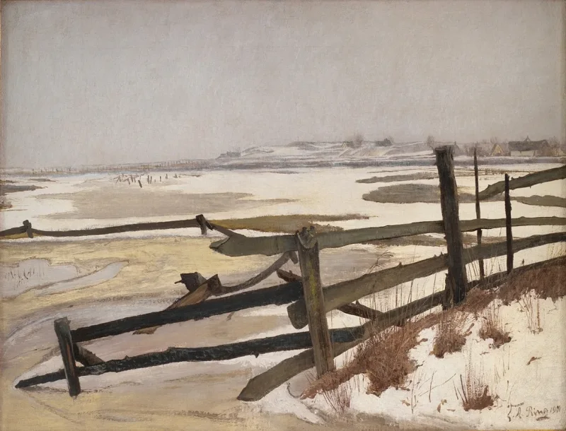 Laurits Andersen Ring – Tauwetter 1901 | Giclée Kunstdruck gerahmt