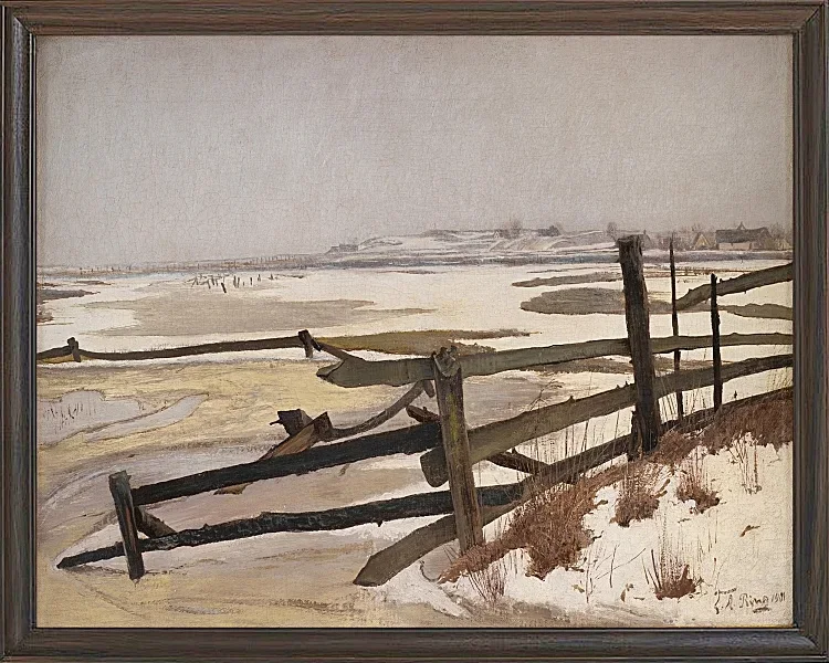 Laurits Andersen Ring – Tauwetter 1901 | Giclée Kunstdruck gerahmt