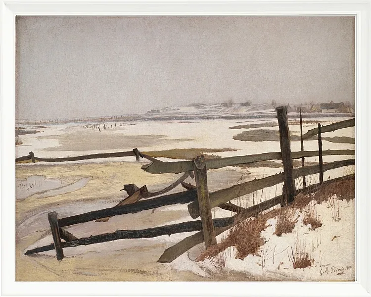 Laurits Andersen Ring – Tauwetter 1901 | Giclée Kunstdruck gerahmt