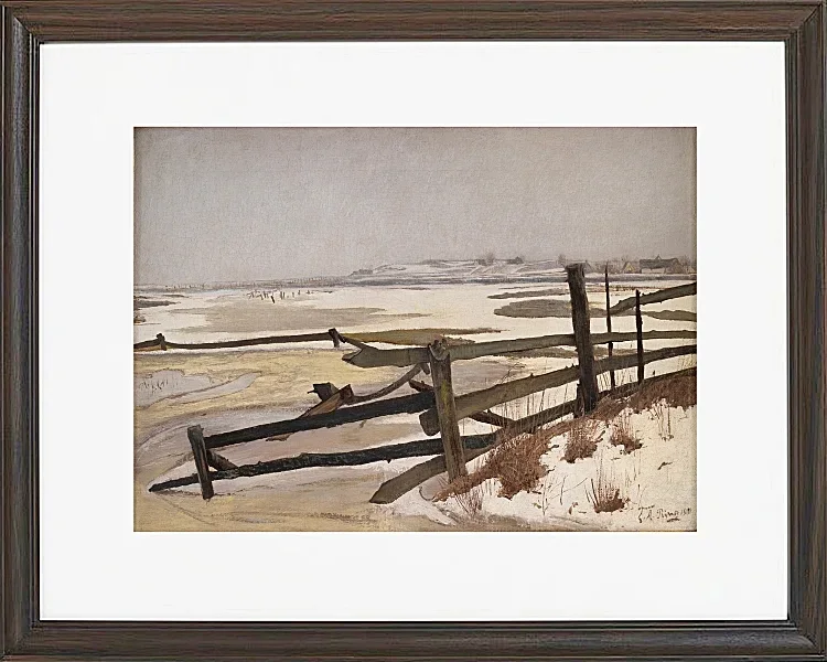 Laurits Andersen Ring – Tauwetter 1901 | Giclée Kunstdruck gerahmt