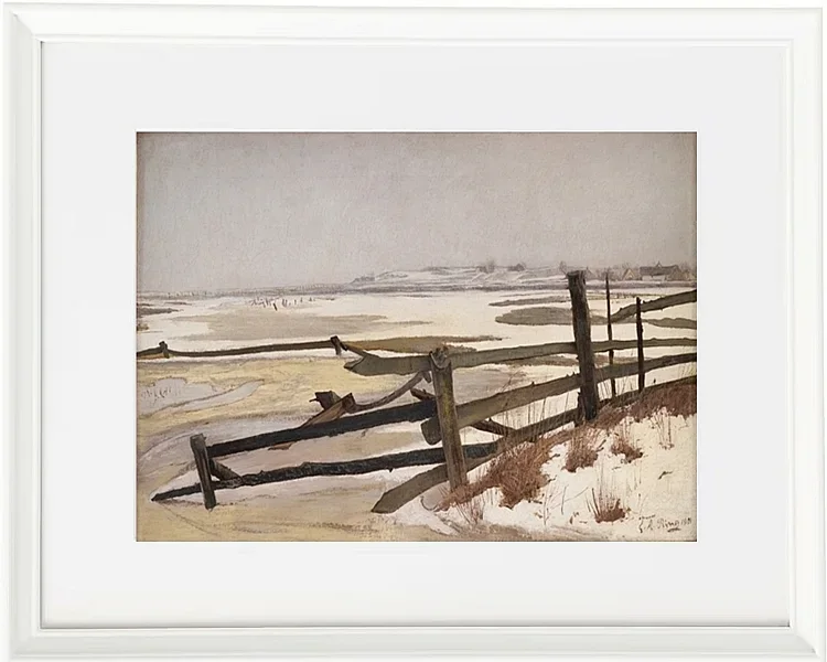 Laurits Andersen Ring – Tauwetter 1901 | Giclée Kunstdruck gerahmt