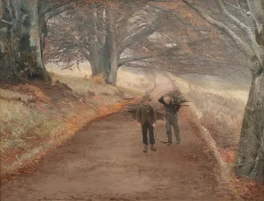 Laurits Andersen Ring – Gangsti ved Herlufsholm, Sjælland 1890 | Indrammet giclée-kunsttryk