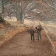 Laurits Andersen Ring – Wanderweg in der Nähe von Herlufsholm, Seeland 1890  | Giclée Kunstdruck gerahmt