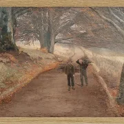 Laurits Andersen Ring – Wanderweg in der Nähe von Herlufsholm, Seeland 1890  | Giclée Kunstdruck gerahmt