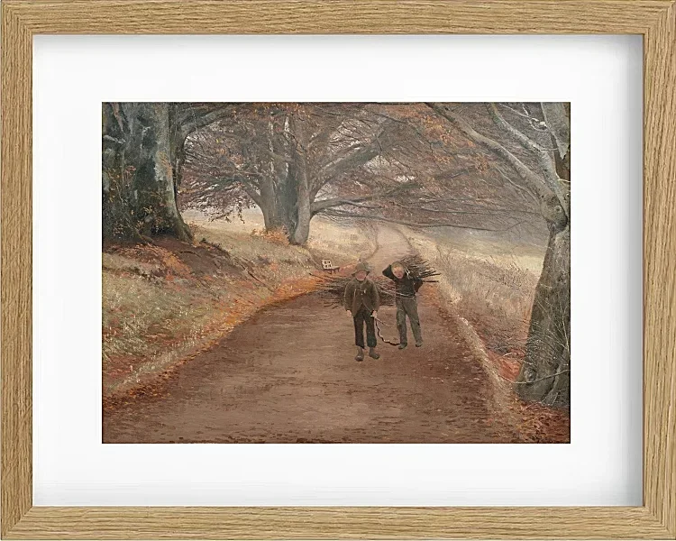 Laurits Andersen Ring – Wanderweg in der Nähe von Herlufsholm, Seeland 1890  | Giclée Kunstdruck gerahmt