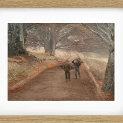Laurits Andersen Ring – Wanderweg in der Nähe von Herlufsholm, Seeland 1890  | Giclée Kunstdruck gerahmt