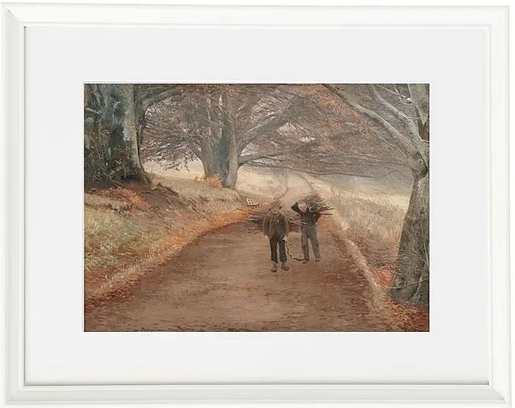 Laurits Andersen Ring – Wanderweg in der Nähe von Herlufsholm, Seeland 1890  | Giclée Kunstdruck gerahmt
