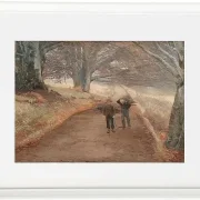 Laurits Andersen Ring – Wanderweg in der Nähe von Herlufsholm, Seeland 1890  | Giclée Kunstdruck gerahmt