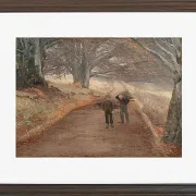 Laurits Andersen Ring – Wanderweg in der Nähe von Herlufsholm, Seeland 1890  | Giclée Kunstdruck gerahmt