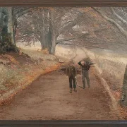 Laurits Andersen Ring – Wanderweg in der Nähe von Herlufsholm, Seeland 1890  | Giclée Kunstdruck gerahmt