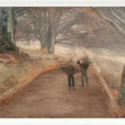Laurits Andersen Ring – Wanderweg in der Nähe von Herlufsholm, Seeland 1890  | Giclée Kunstdruck gerahmt