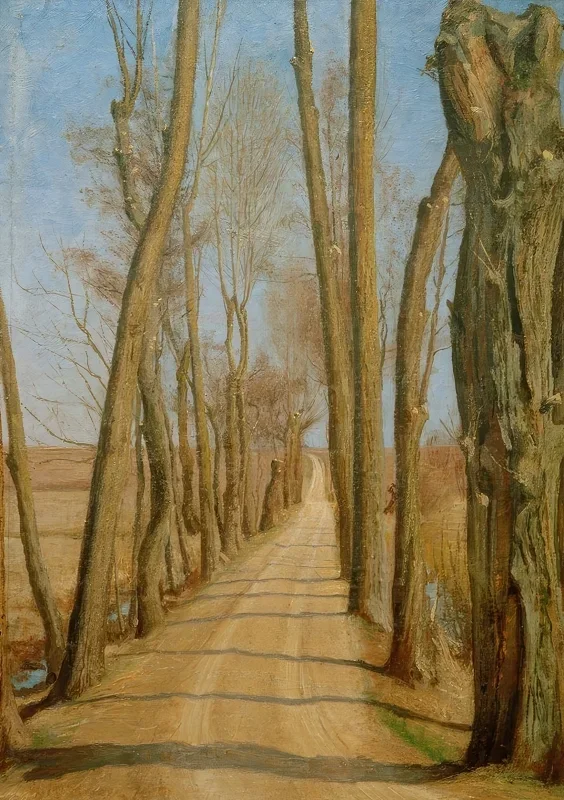 Laurits Andersen Ring | Allé ved Ydnæs, Gavnø - 1893 | Indrammet kunsttryk | Realisme