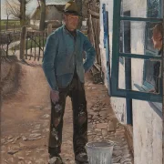Laurits Andersen Ring – Weißmalen des alten Hauses 1908 | Giclée Kunstdruck gerahmt