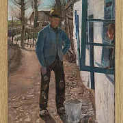 Laurits Andersen Ring – Weißmalen des alten Hauses 1908 | Giclée Kunstdruck gerahmt