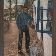 Laurits Andersen Ring – Weißmalen des alten Hauses 1908 | Giclée Kunstdruck gerahmt