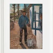 Laurits Andersen Ring – Weißmalen des alten Hauses 1908 | Giclée Kunstdruck gerahmt