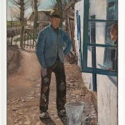 Laurits Andersen Ring – Weißmalen des alten Hauses 1908 | Giclée Kunstdruck gerahmt