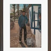 Laurits Andersen Ring – Weißmalen des alten Hauses 1908 | Giclée Kunstdruck gerahmt