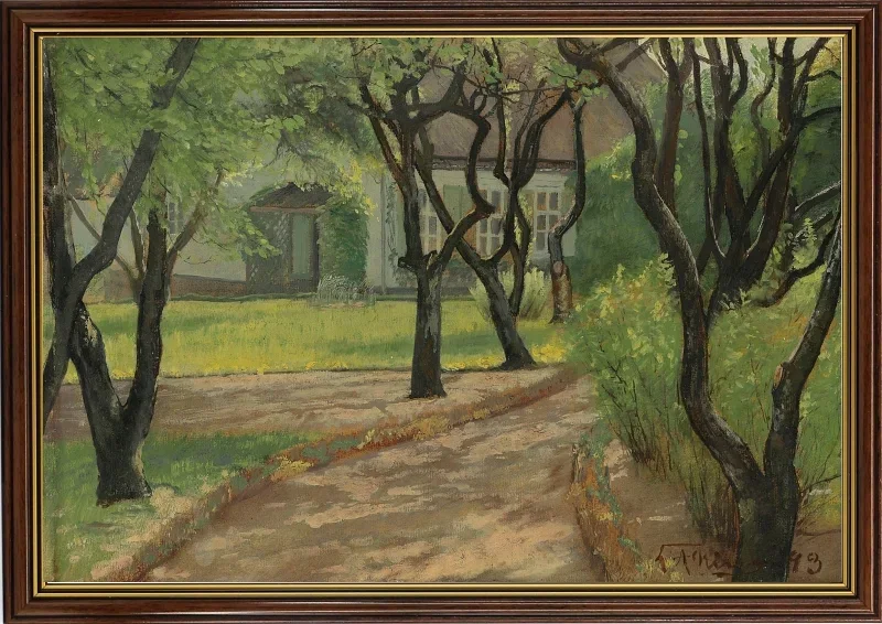 Laurits Andersen Ring | En snoet sti - 1893 | Indrammet kunsttryk | Realisme