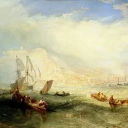 Leinen fischen vor Hastings - 1835