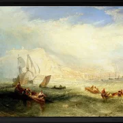 Leinen fischen vor Hastings - 1835