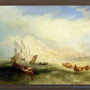 Leinen fischen vor Hastings - 1835