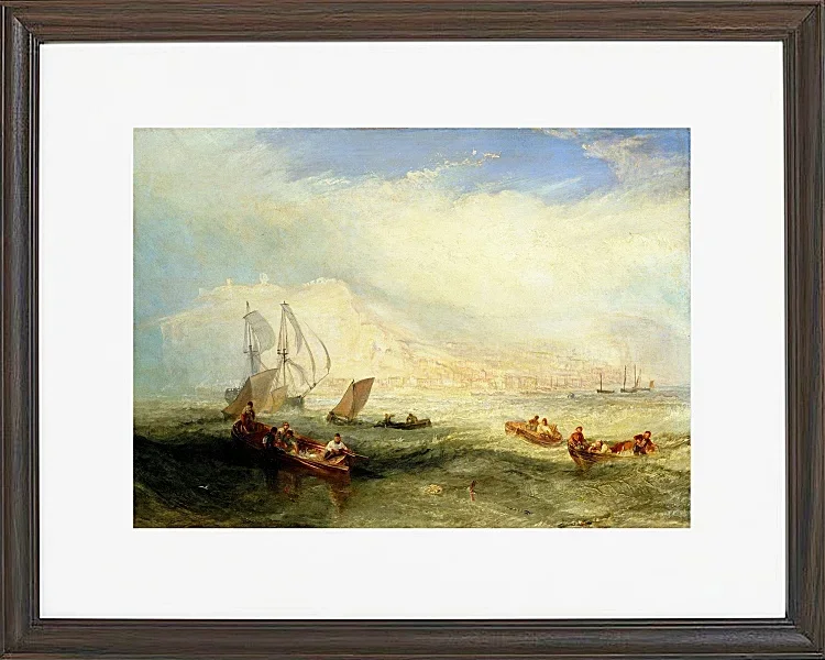 Leinen fischen vor Hastings - 1835