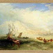 Leinen fischen vor Hastings - 1835